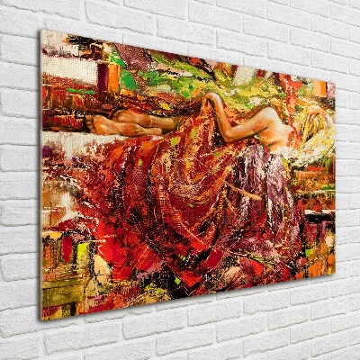 Tableau acrylique Femme endormie