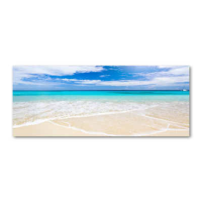 Tableau verre acrylique Plage tropicale eau bleue