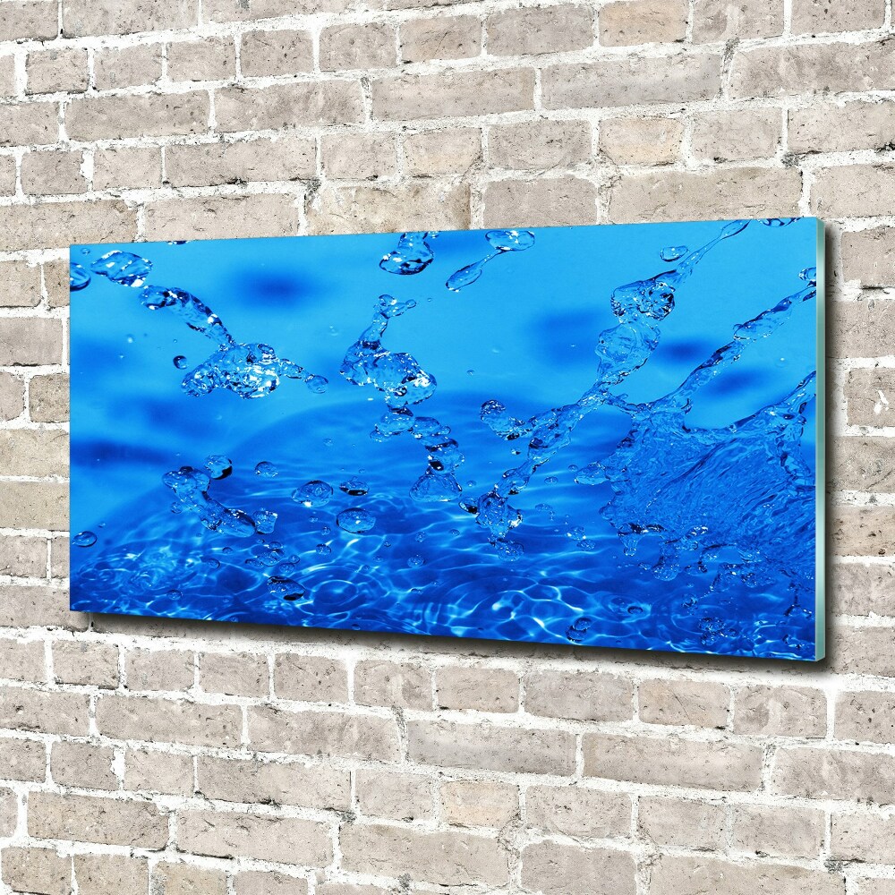 Tableau verre acrylique Gouttes d'eau