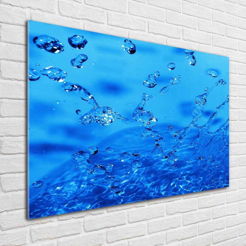 Tableau verre acrylique Gouttes d'eau