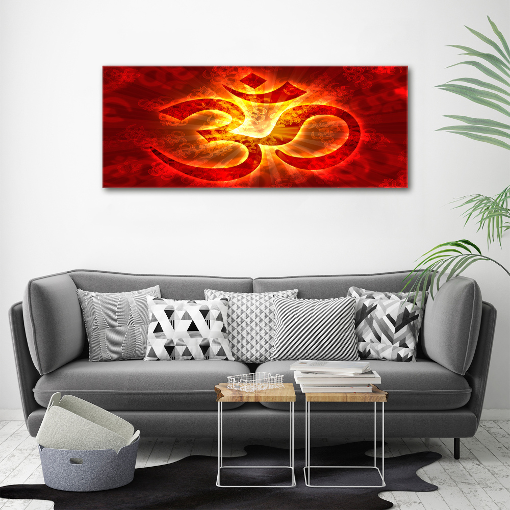 Acrylique tableau Panneau om en feu