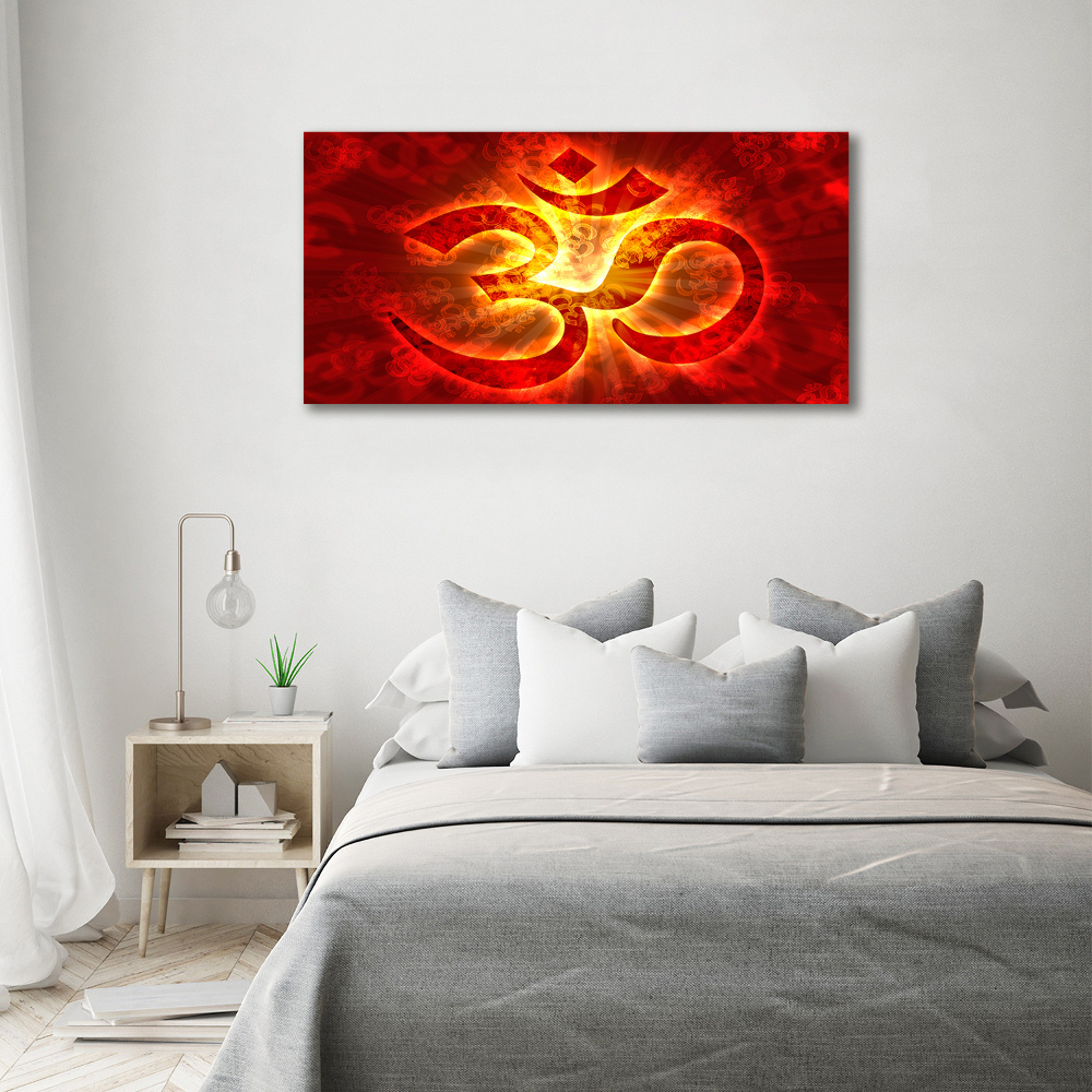 Acrylique tableau Panneau om en feu