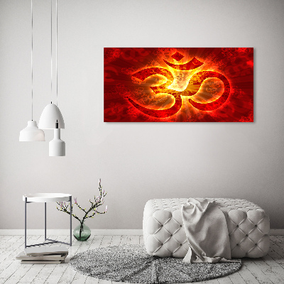 Acrylique tableau Panneau om en feu