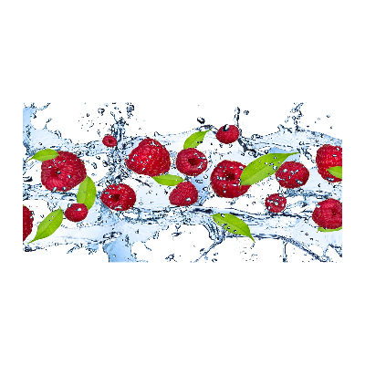 Tableau acrylique Framboises et eau