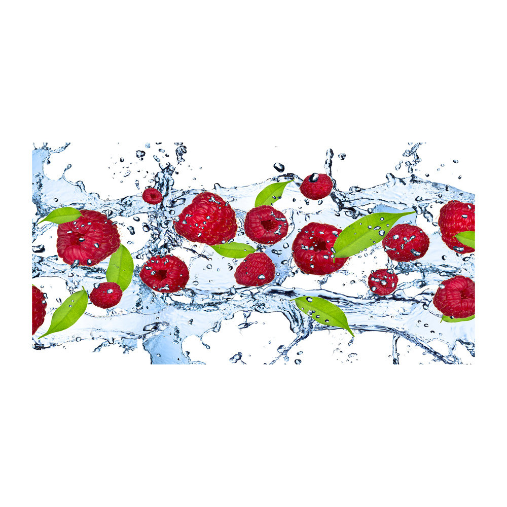 Tableau acrylique Framboises et eau