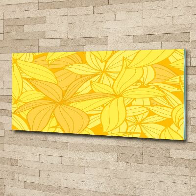 Acrylique tableau Fond de fleurs jaunes