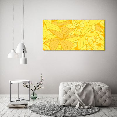 Acrylique tableau Fond de fleurs jaunes