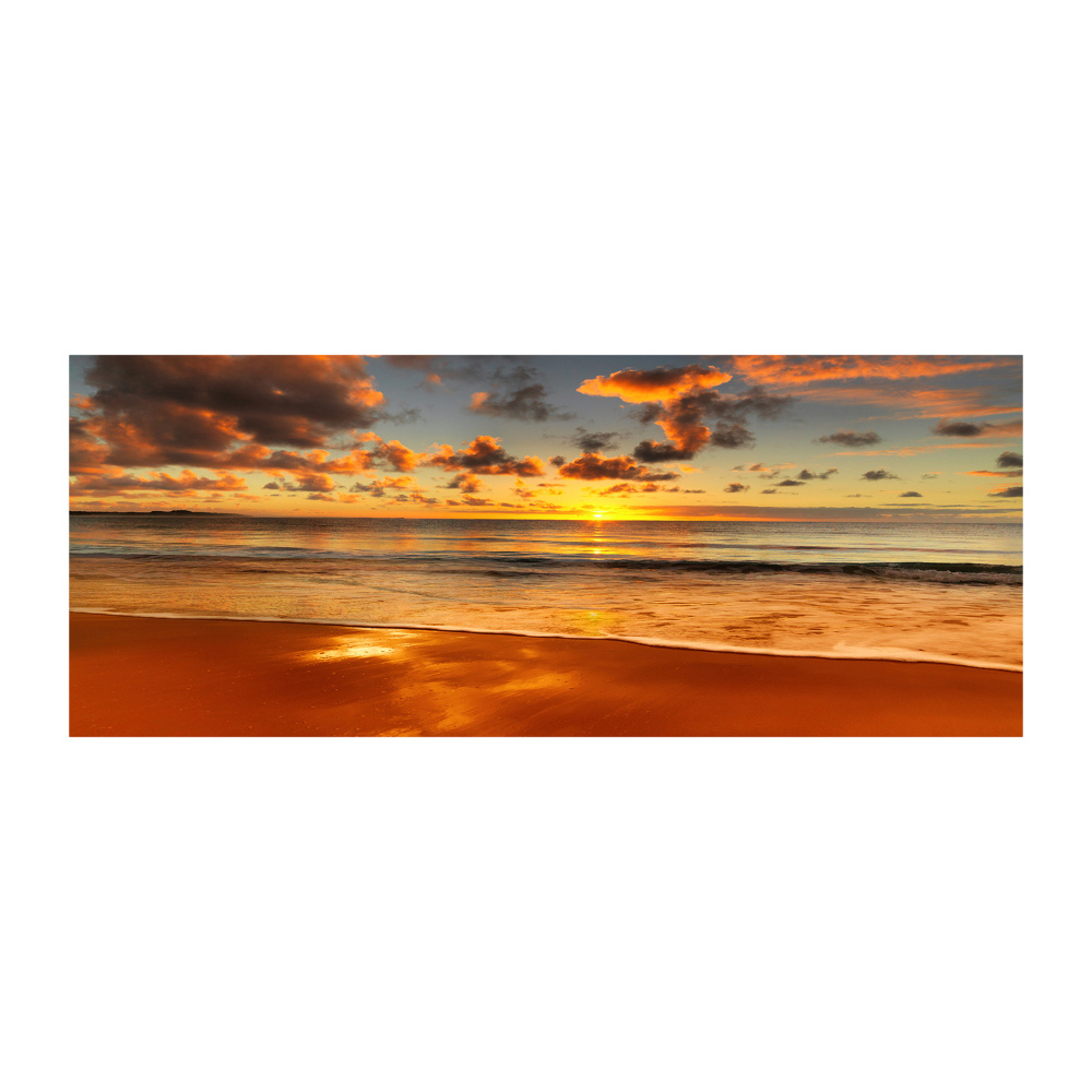 Tableau verre acrylique Plage du coucher de soleil