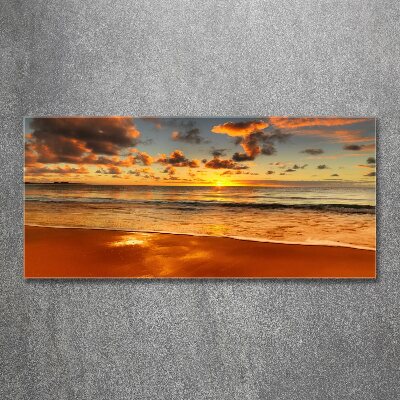 Tableau verre acrylique Plage du coucher de soleil