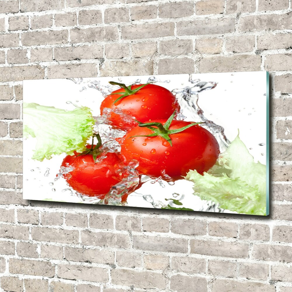 Tableau verre acrylique Tomates et laitue