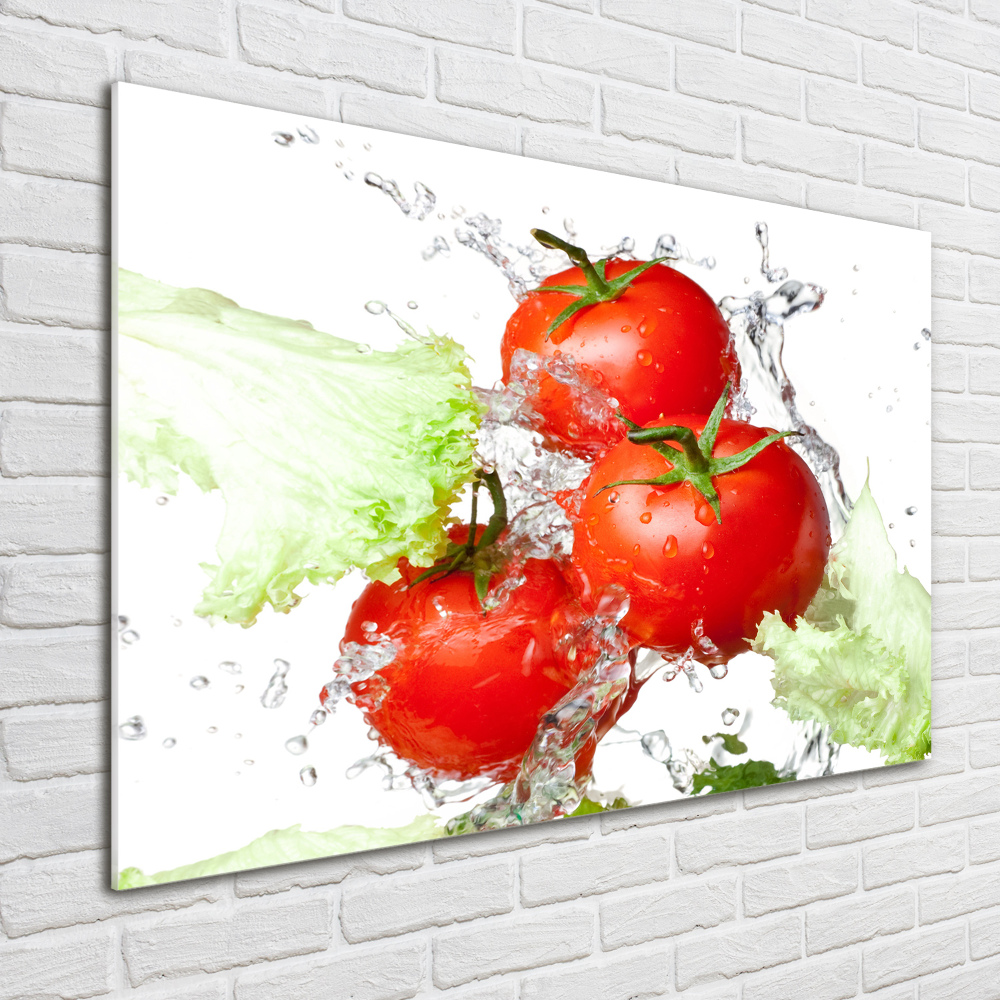 Tableau verre acrylique Tomates et laitue