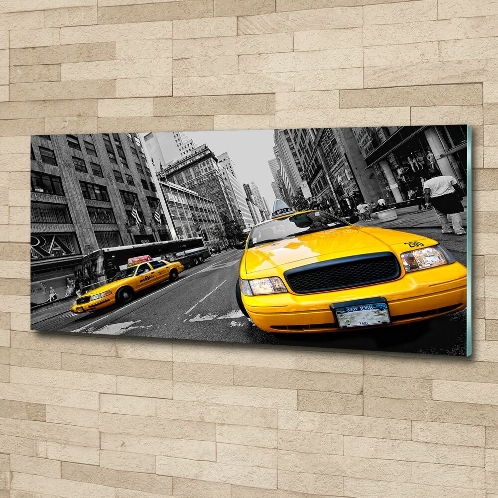 Tableau verre acrylique Taxis New York