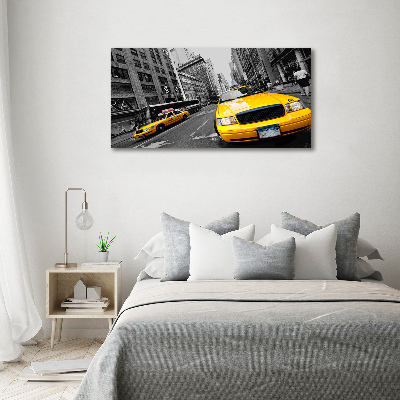 Tableau verre acrylique Taxis New York