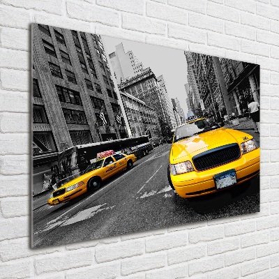 Tableau verre acrylique Taxis New York