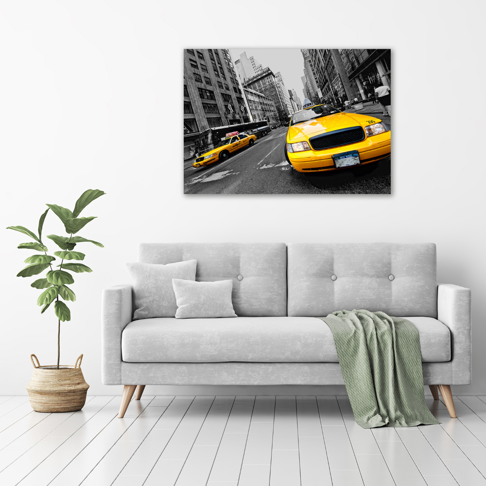 Tableau verre acrylique Taxis New York