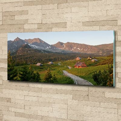 Acrylique tableau Clairière dans les Tatras