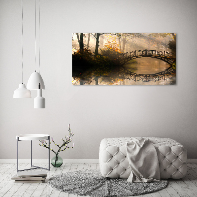 Tableau sur verre acrylique Vieux pont en automne