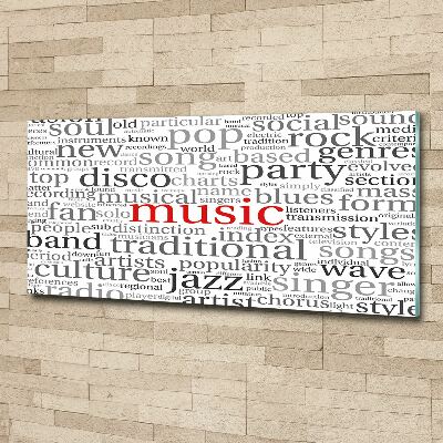 Tableau sur verre acrylique Genres musicaux