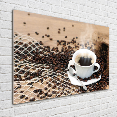 Tableau en acrylique Café et grains de café