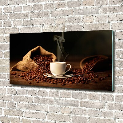 Tableau sur verre acrylique Café dans une tasse