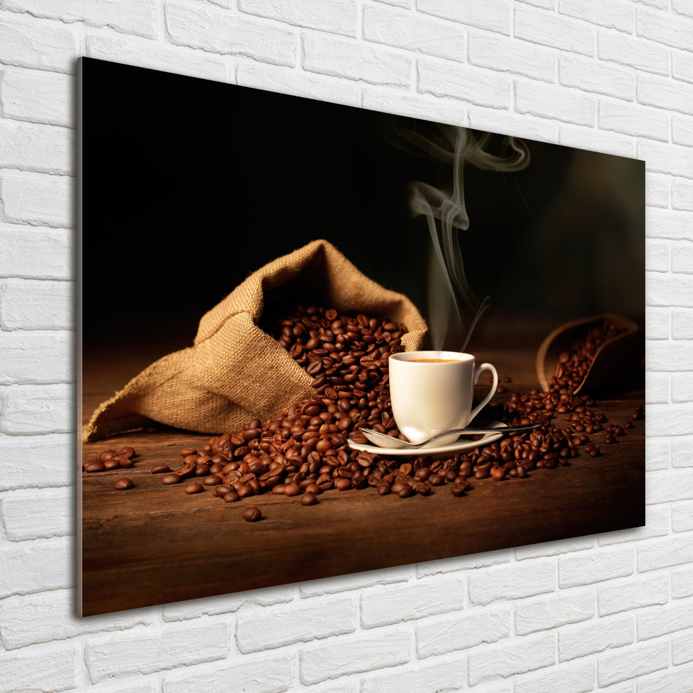 Tableau sur verre acrylique Café dans une tasse