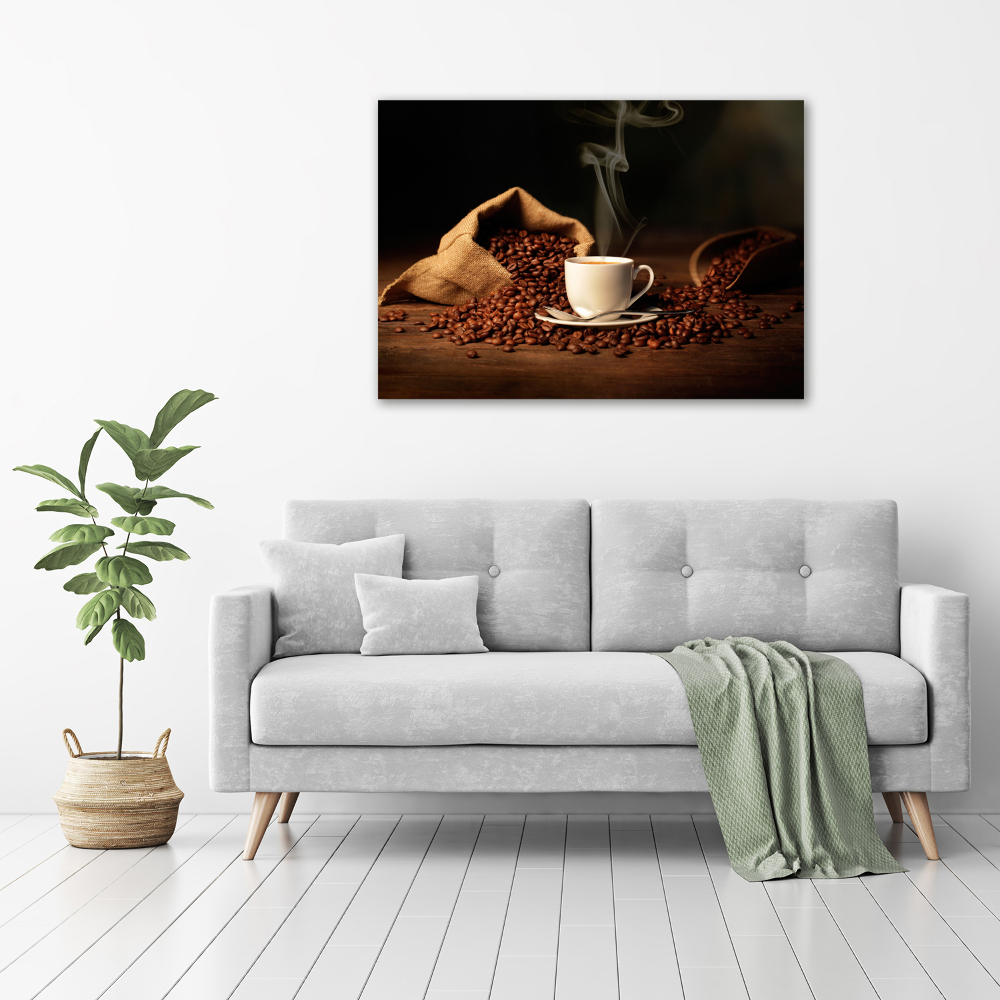 Tableau sur verre acrylique Café dans une tasse