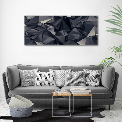 Tableau acrylique Abstraction noire 3D