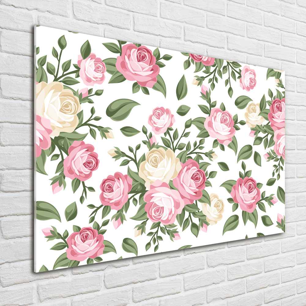 Acrylique tableau Roses