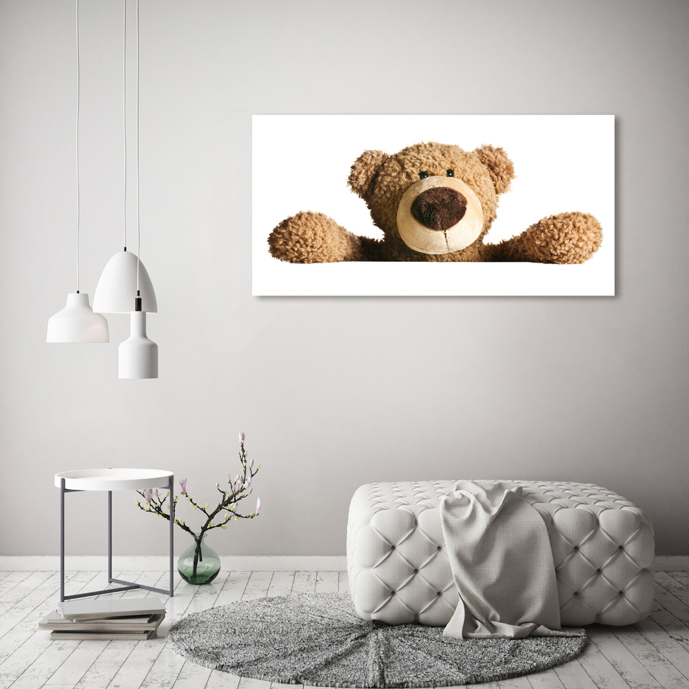 Tableau verre acrylique Ours en peluche