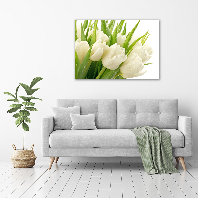 Tableau en acrylique Tulipes blanches