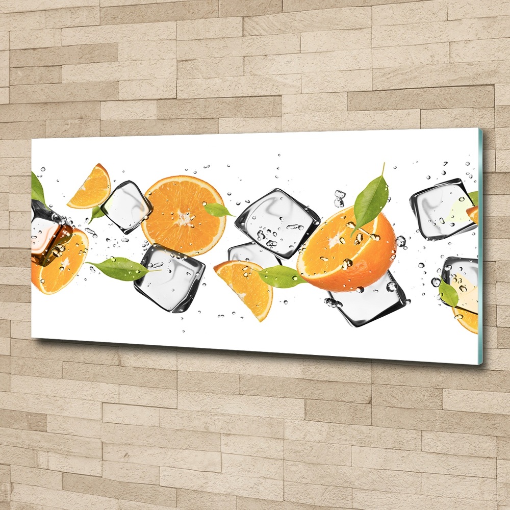 Tableau acrylique Oranges avec glace