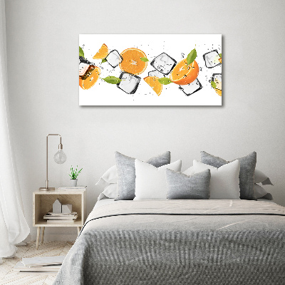 Tableau acrylique Oranges avec glace