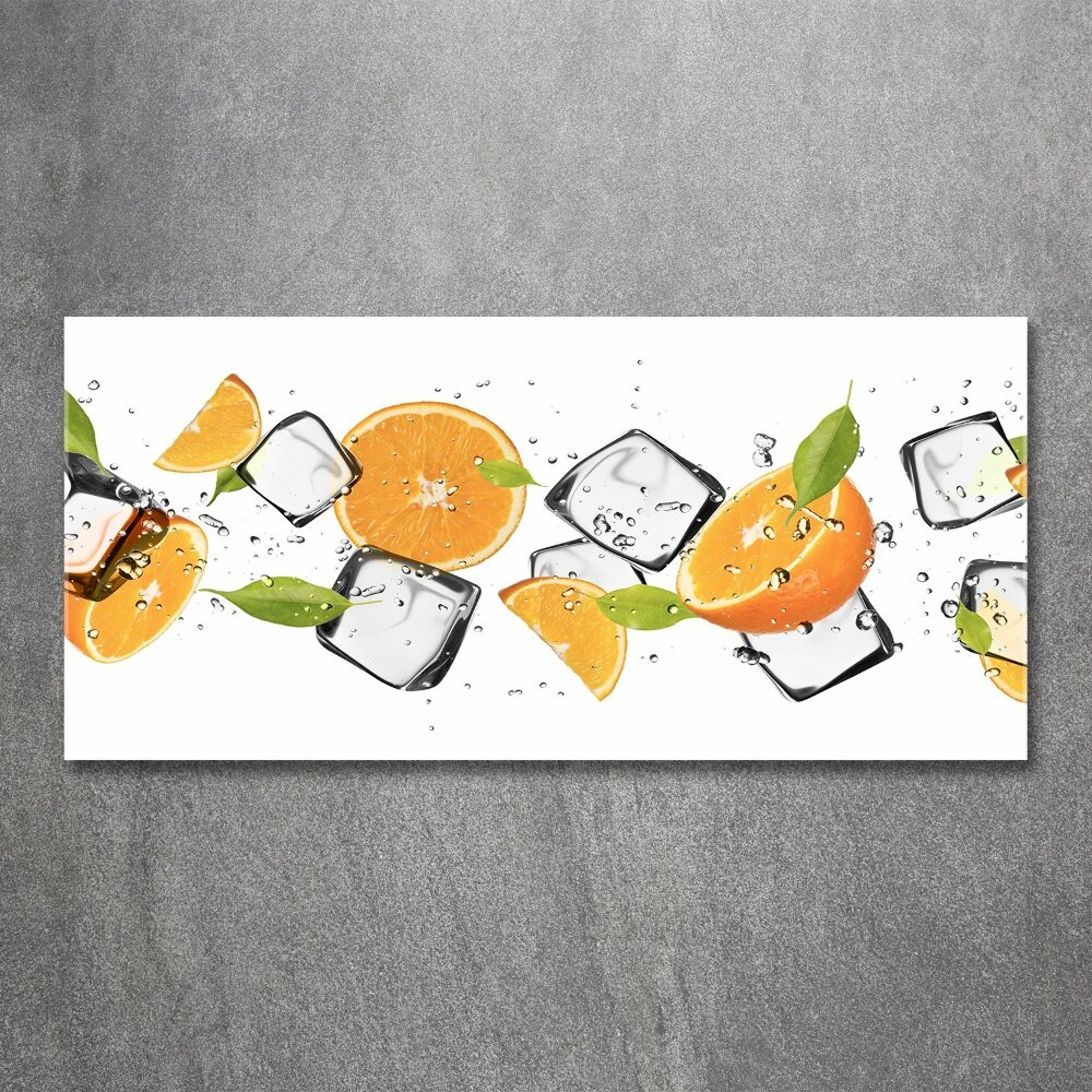 Tableau acrylique Oranges avec glace