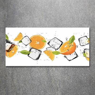 Tableau acrylique Oranges avec glace