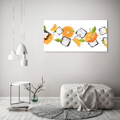 Tableau acrylique Oranges avec glace