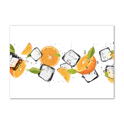 Tableau acrylique Oranges avec glace