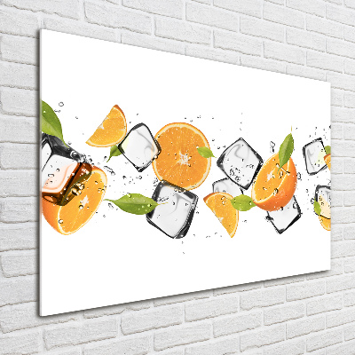 Tableau acrylique Oranges avec glace