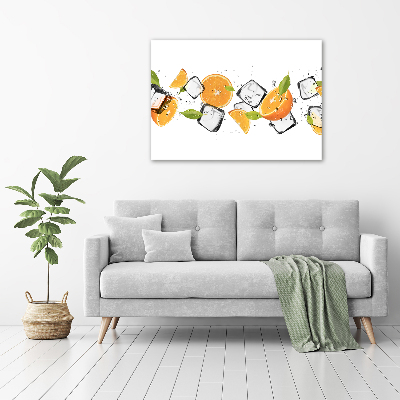 Tableau acrylique Oranges avec glace