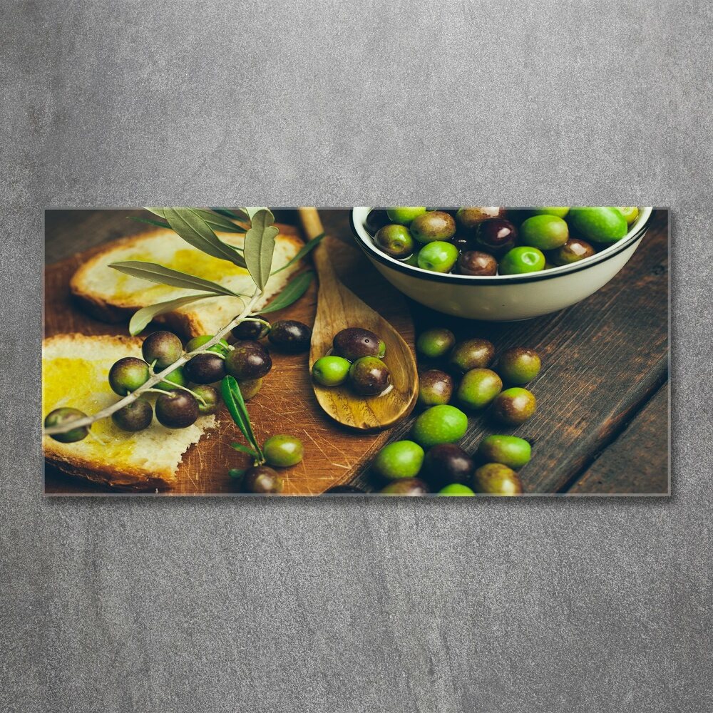 Tableau verre acrylique Olives