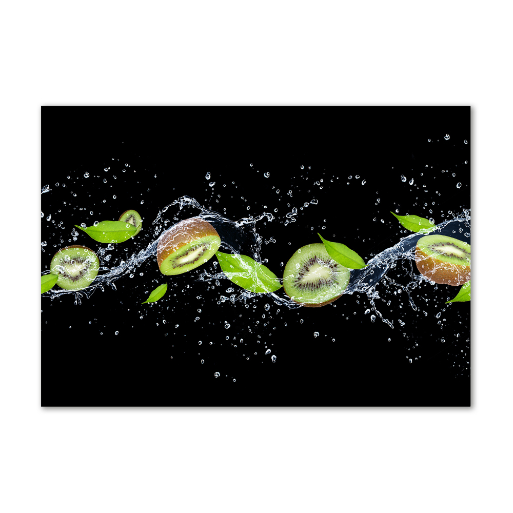 Tableau verre acrylique Kiwis et eau