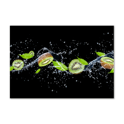 Tableau verre acrylique Kiwis et eau