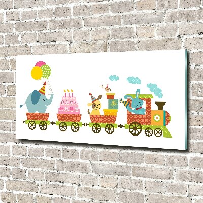 Acrylique tableau Train joyeux