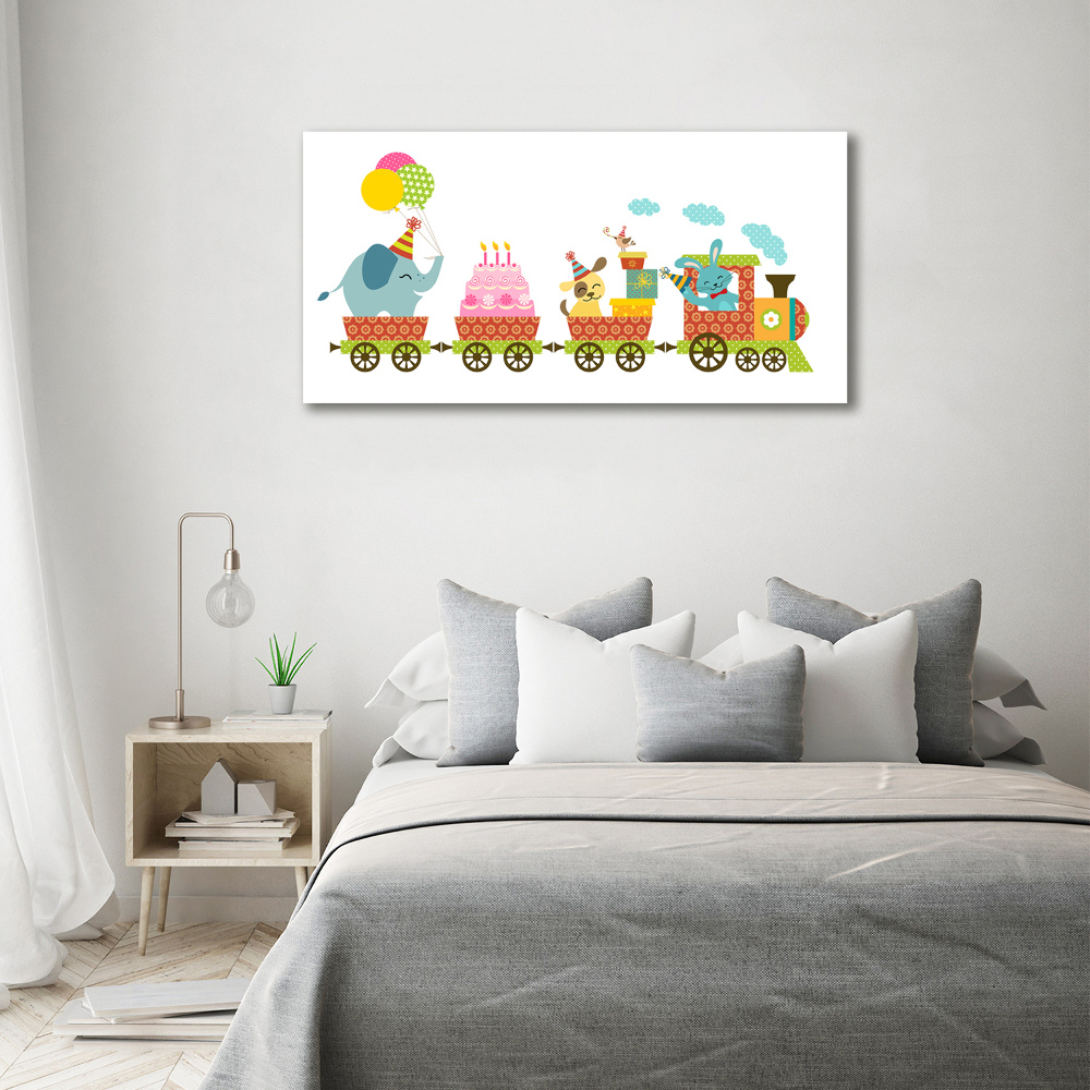 Acrylique tableau Train joyeux