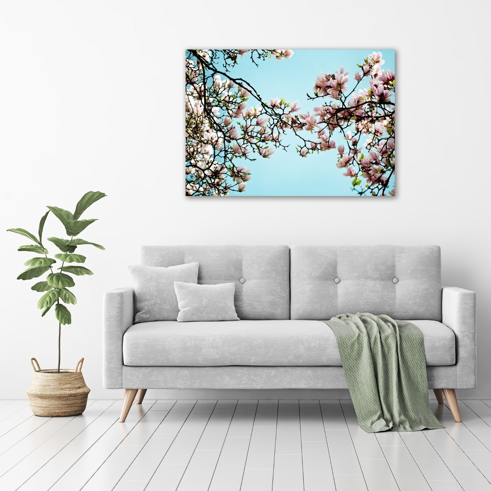 Acrylique tableau Fleurs de magnolia