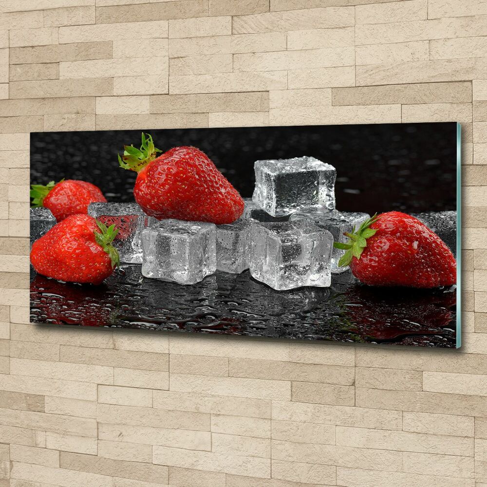 Tableau en acrylique Fraises sur glace