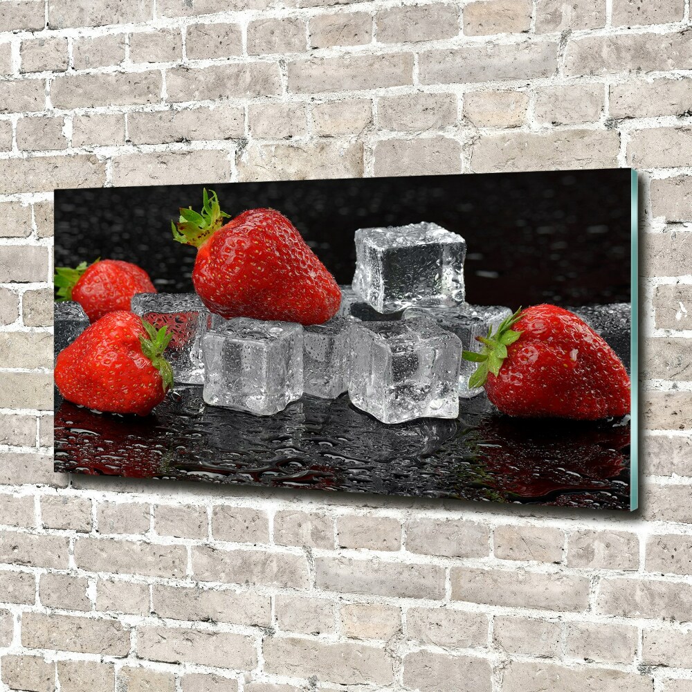 Tableau en acrylique Fraises sur glace