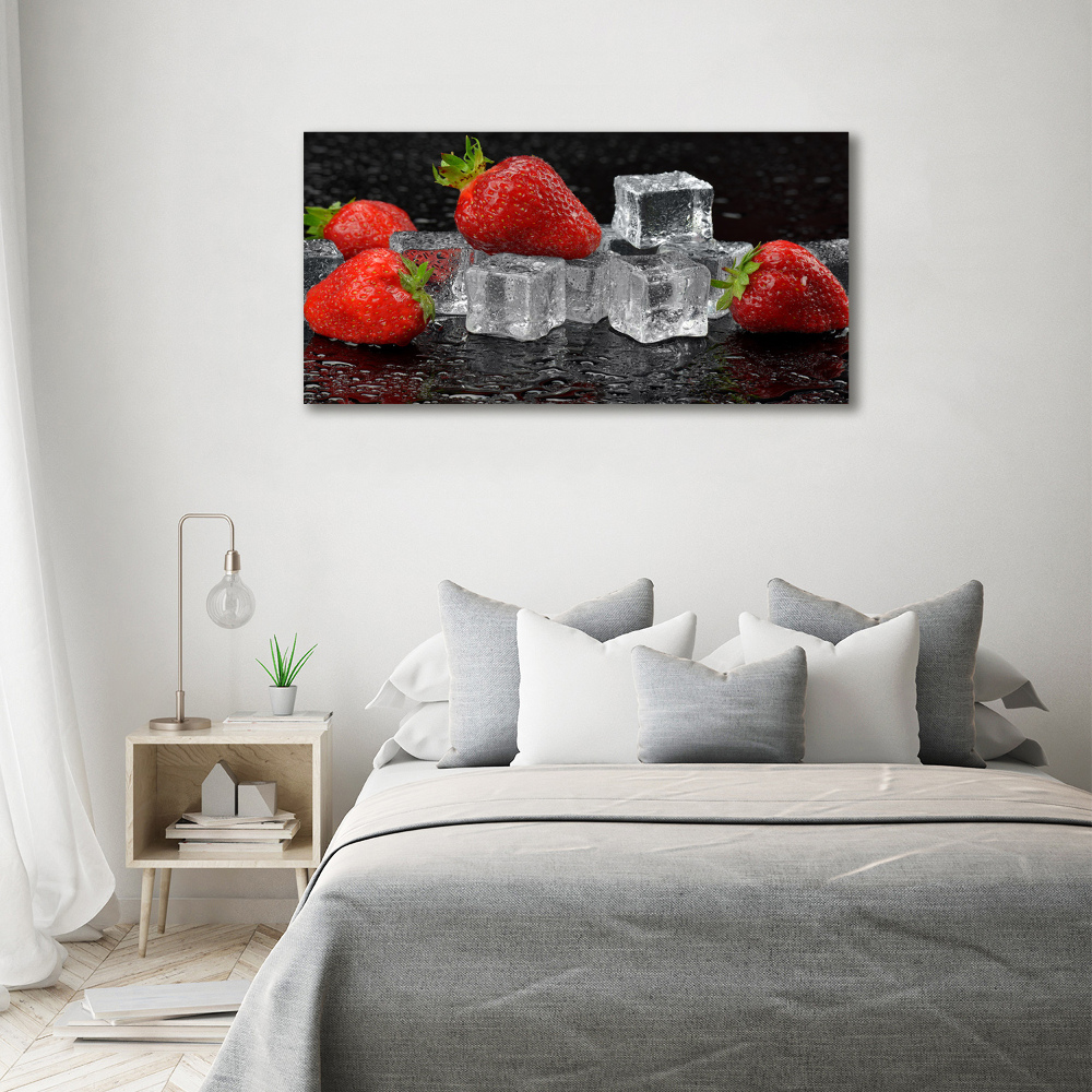 Tableau en acrylique Fraises sur glace