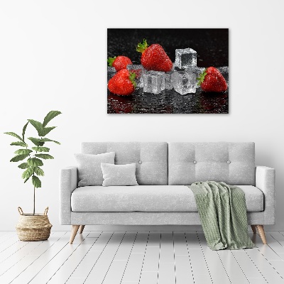 Tableau en acrylique Fraises sur glace