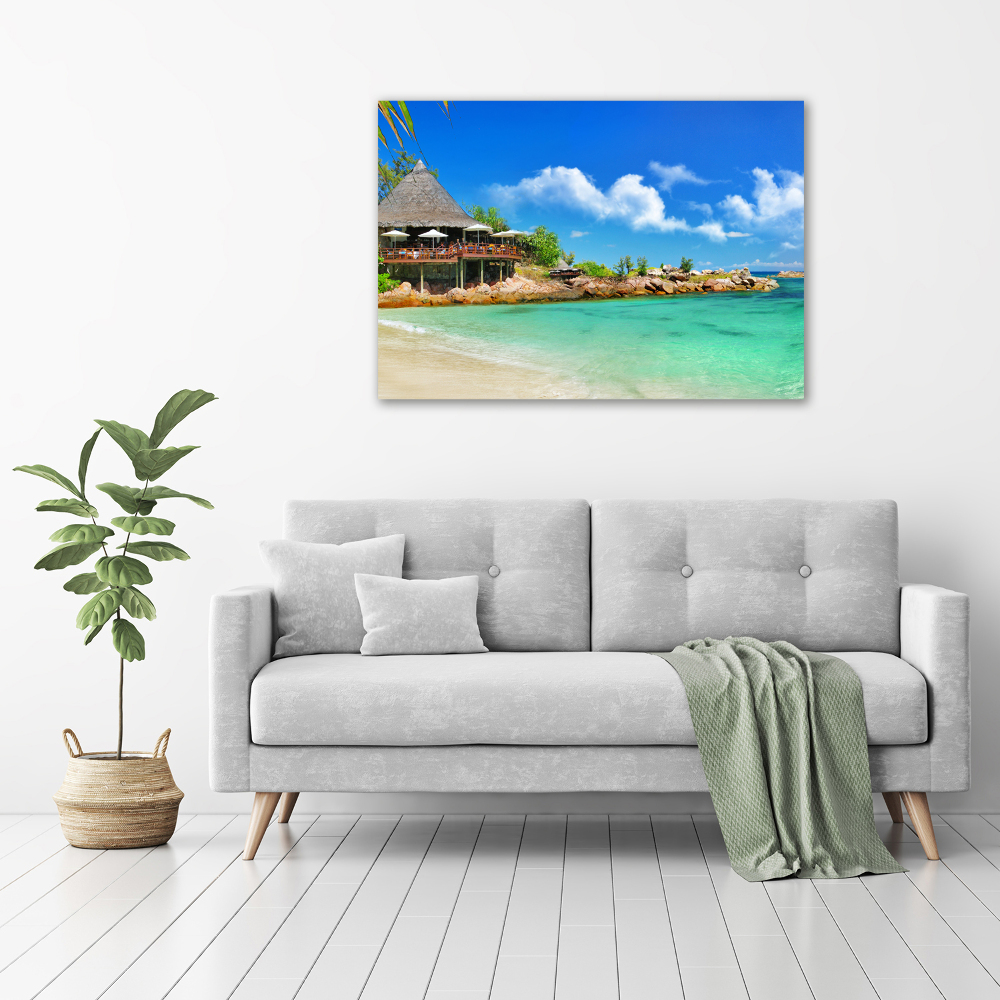 Tableau en acrylique Plage dans les Seychelles