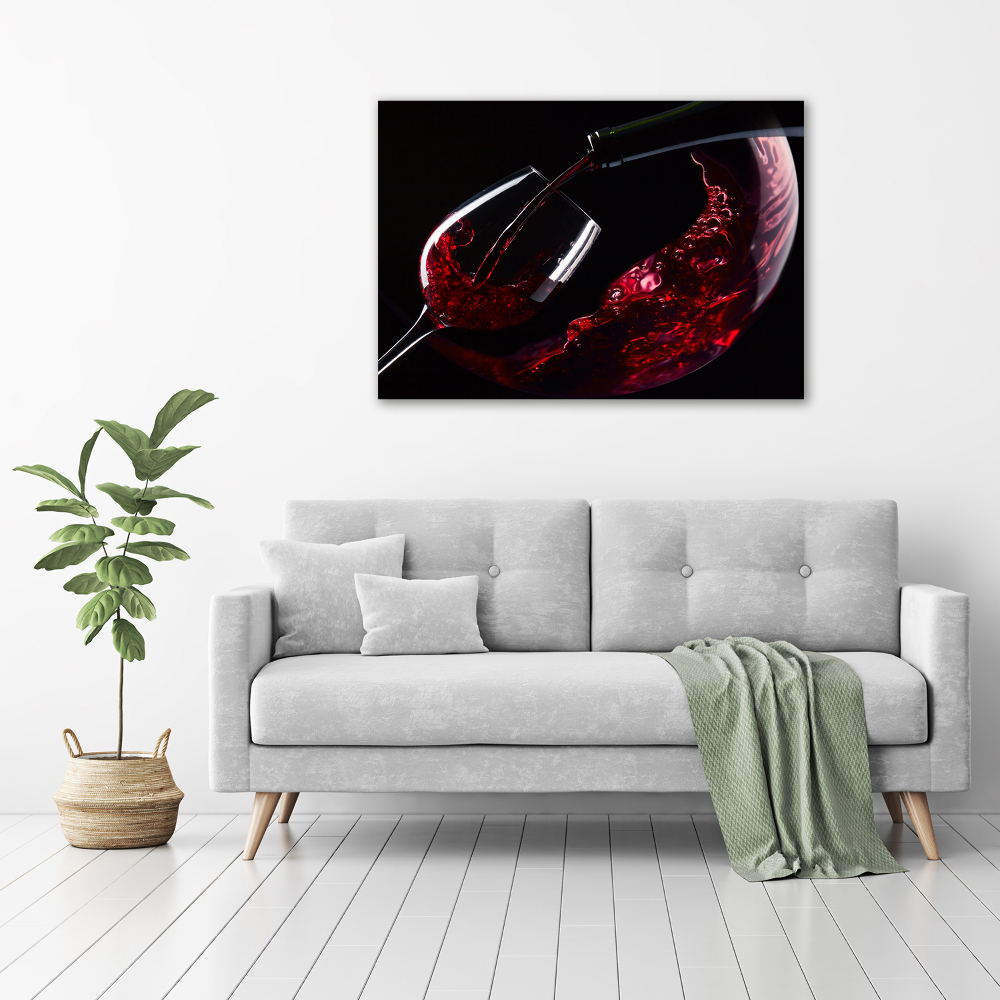 Tableau verre acrylique Vin rouge